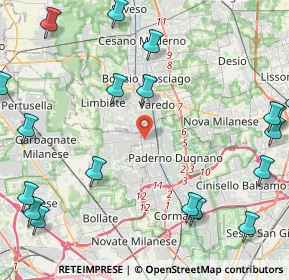 Mappa Via Luigi Boccherini, 20037 Paderno Dugnano MI, Italia (6.218)