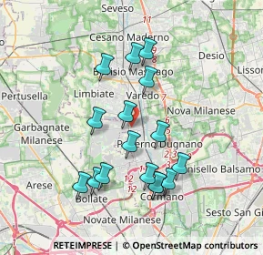 Mappa Via Luigi Boccherini, 20037 Paderno Dugnano MI, Italia (3.42188)