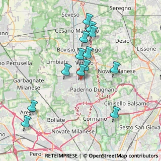 Mappa Via Risorgimento, 20037 Paderno Dugnano MI, Italia (3.69538)