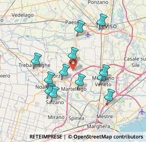 Mappa Via Lodovico Ariosto, 30037 Scorzè VE, Italia (6.70083)