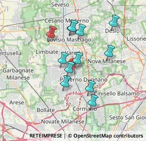 Mappa Viale Bolivia, 20037 Paderno Dugnano MI, Italia (3.0875)