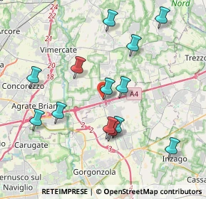 Mappa Via dei Chiosi, 20873 Cavenago di Brianza MB, Italia (3.91615)