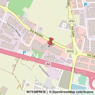 Mappa Centro Commerciale Le Porte Franche, Via Rovato, 44, 25030 Erbusco BS, Italia, 25030 Erbusco, Brescia (Lombardia)