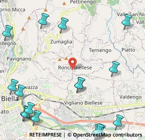 Mappa Via Cesare Battisti, 13845 Ronco Biellese BI, Italia (3.324)