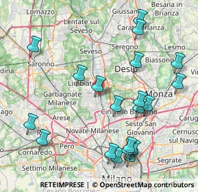 Mappa Via Camillo Benso Cavour, 20037 Paderno Dugnano MI, Italia (9.3395)
