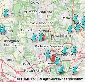 Mappa Via Camillo Benso Conte di Cavour, 20037 Paderno Dugnano MI, Italia (6.112)