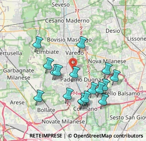 Mappa Via Camillo Benso Cavour, 20037 Paderno Dugnano MI, Italia (3.59118)