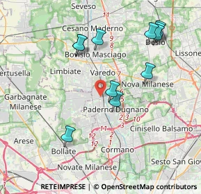 Mappa Via Camillo Benso Conte di Cavour, 20037 Paderno Dugnano MI, Italia (4.02455)