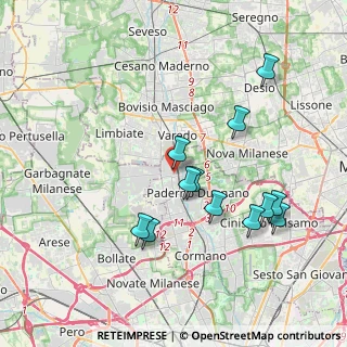 Mappa Via Camillo Benso Conte di Cavour, 20037 Paderno Dugnano MI, Italia (3.74083)