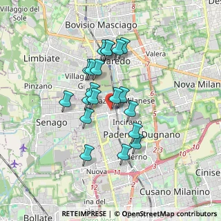 Mappa Via Camillo Benso Conte di Cavour, 20037 Paderno Dugnano MI, Italia (1.446)