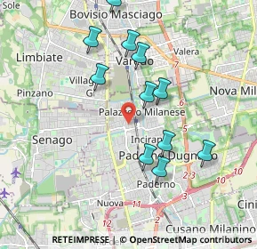 Mappa Via Camillo Benso Conte di Cavour, 20037 Paderno Dugnano MI, Italia (1.81364)