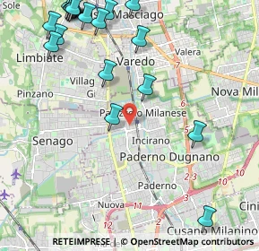 Mappa Via Camillo Benso Conte di Cavour, 20037 Paderno Dugnano MI, Italia (2.907)
