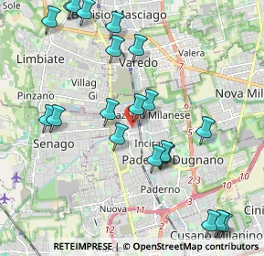 Mappa Via Camillo Benso Conte di Cavour, 20037 Paderno Dugnano MI, Italia (2.333)