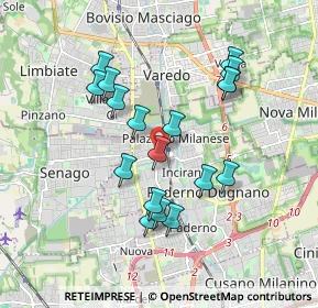 Mappa Via Camillo Benso Cavour, 20037 Paderno Dugnano MI, Italia (1.66389)