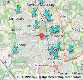 Mappa Via Antonio Pacinotti, 20037 Paderno Dugnano MI, Italia (2.11538)
