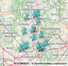 Mappa Via Antonio Pacinotti, 20037 Paderno Dugnano MI, Italia (3.43063)