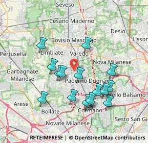 Mappa Via Antonio Pacinotti, 20037 Paderno Dugnano MI, Italia (3.54438)