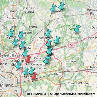 Mappa Via Delli Casati, 20864 Agrate Brianza MB, Italia (8.8935)