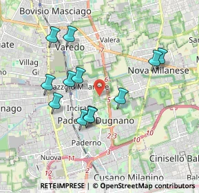 Mappa Via Sentirone, 20037 Paderno Dugnano MI, Italia (1.76917)