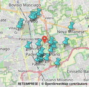 Mappa Via Sentirone, 20037 Paderno Dugnano MI, Italia (1.764)
