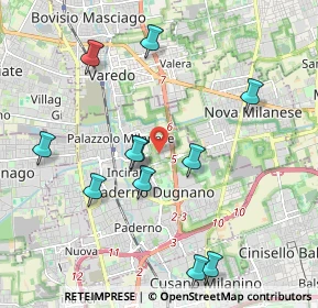 Mappa Via Sentirone, 20037 Paderno Dugnano MI, Italia (2.08182)