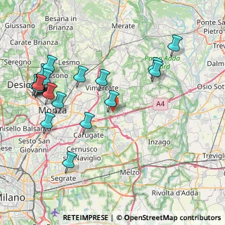 Mappa Via Damiano Chiesa, 20864 Agrate Brianza MB, Italia (9.6075)
