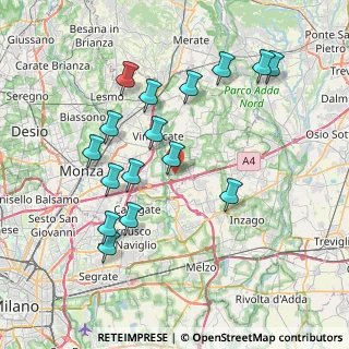 Mappa Via Damiano Chiesa, 20864 Agrate Brianza MB, Italia (7.75938)