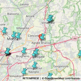 Mappa Via Enrico Toti, 20864 Agrate Brianza MB, Italia (6.2435)
