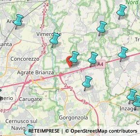 Mappa Via Giovanni Falcone, 20873 Cavenago di Brianza MB, Italia (6.57)