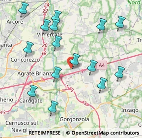 Mappa Via Giovanni Falcone, 20873 Cavenago di Brianza MB, Italia (4.41333)