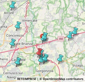 Mappa Via Giovanni Falcone, 20873 Cavenago di Brianza MB, Italia (4.50467)