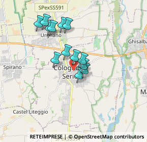 Mappa Via S. Martino, 24055 Cologno Al Serio BG, Italia (1.41692)