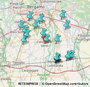 Mappa Via S. Martino, 24055 Cologno Al Serio BG, Italia (7.3285)
