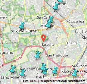 Mappa Via Vincenzo Bellini, 20835 Muggiò MB, Italia (2.865)