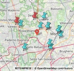 Mappa Via Vincenzo Bellini, 20835 Muggiò MB, Italia (3.60308)