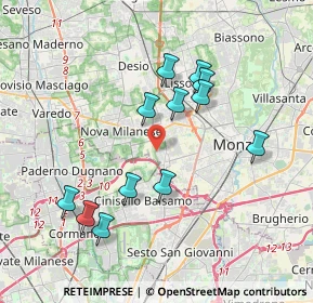 Mappa Via Vincenzo Bellini, 20835 Muggiò MB, Italia (3.57667)