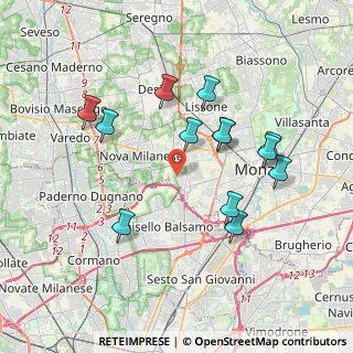 Mappa Via Vincenzo Bellini, 20835 Muggiò MB, Italia (3.60308)