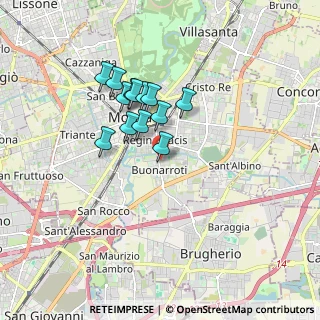 Mappa Via Franchetti, 20900 Monza MB, Italia (1.33692)