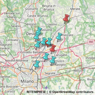 Mappa Via Franchetti, 20900 Monza MB, Italia (5.01727)