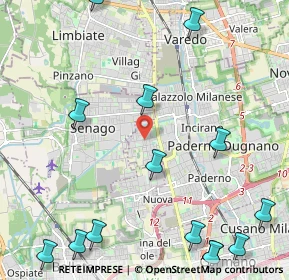 Mappa Via Corridori, 20037 Paderno Dugnano MI, Italia (3.13267)