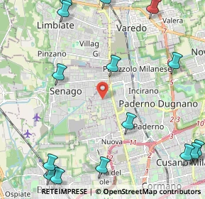 Mappa Via Corridori, 20037 Paderno Dugnano MI, Italia (3.30778)