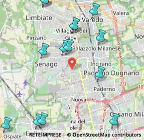 Mappa Via Corridori, 20037 Paderno Dugnano MI, Italia (2.655)