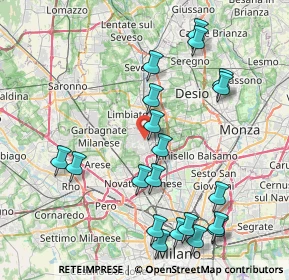 Mappa Via Corridori, 20037 Paderno Dugnano MI, Italia (9.0925)