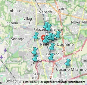 Mappa Via Maresciallo Giardino, 20037 Paderno Dugnano MI, Italia (1.16077)