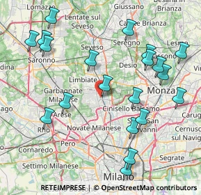 Mappa Via Maresciallo Giardino, 20037 Paderno Dugnano MI, Italia (9.2245)