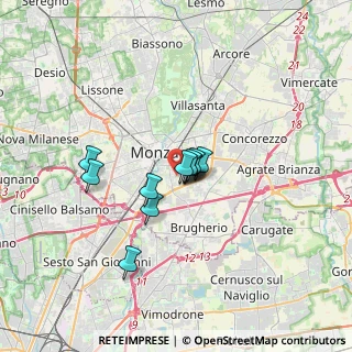 Mappa Via Bramante da Urbino, 20052 Monza MB, Italia (2.14273)