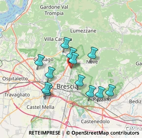 Mappa Via Casazza, 25128 Brescia BS, Italia (6.07167)