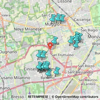 Mappa Via Fratelli Bandiera, 20835 Muggiò MB, Italia (1.9835)