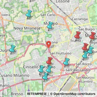 Mappa Via Fratelli Bandiera, 20835 Muggiò MB, Italia (2.88286)