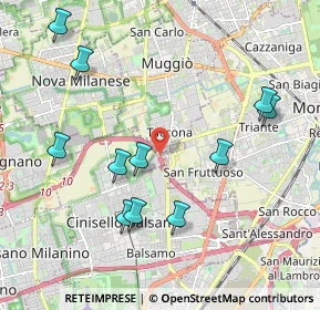 Mappa Via Fratelli Bandiera, 20835 Muggiò MB, Italia (2.17455)